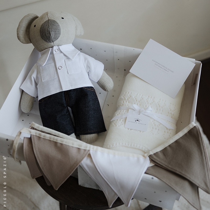 Gift Box para bebé con peluche koala y frazada personalizables-Piccolo Spazio
